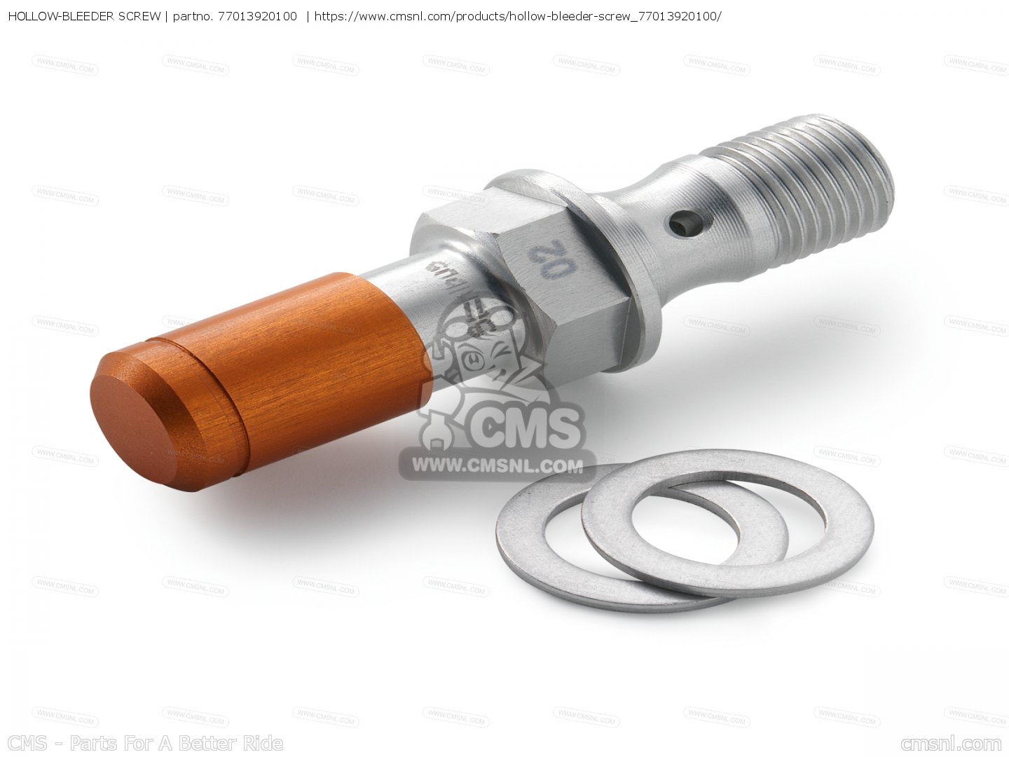 77013920100: Hollow-bleeder Screw Ktm - buy the 77013920100 at CMSNL