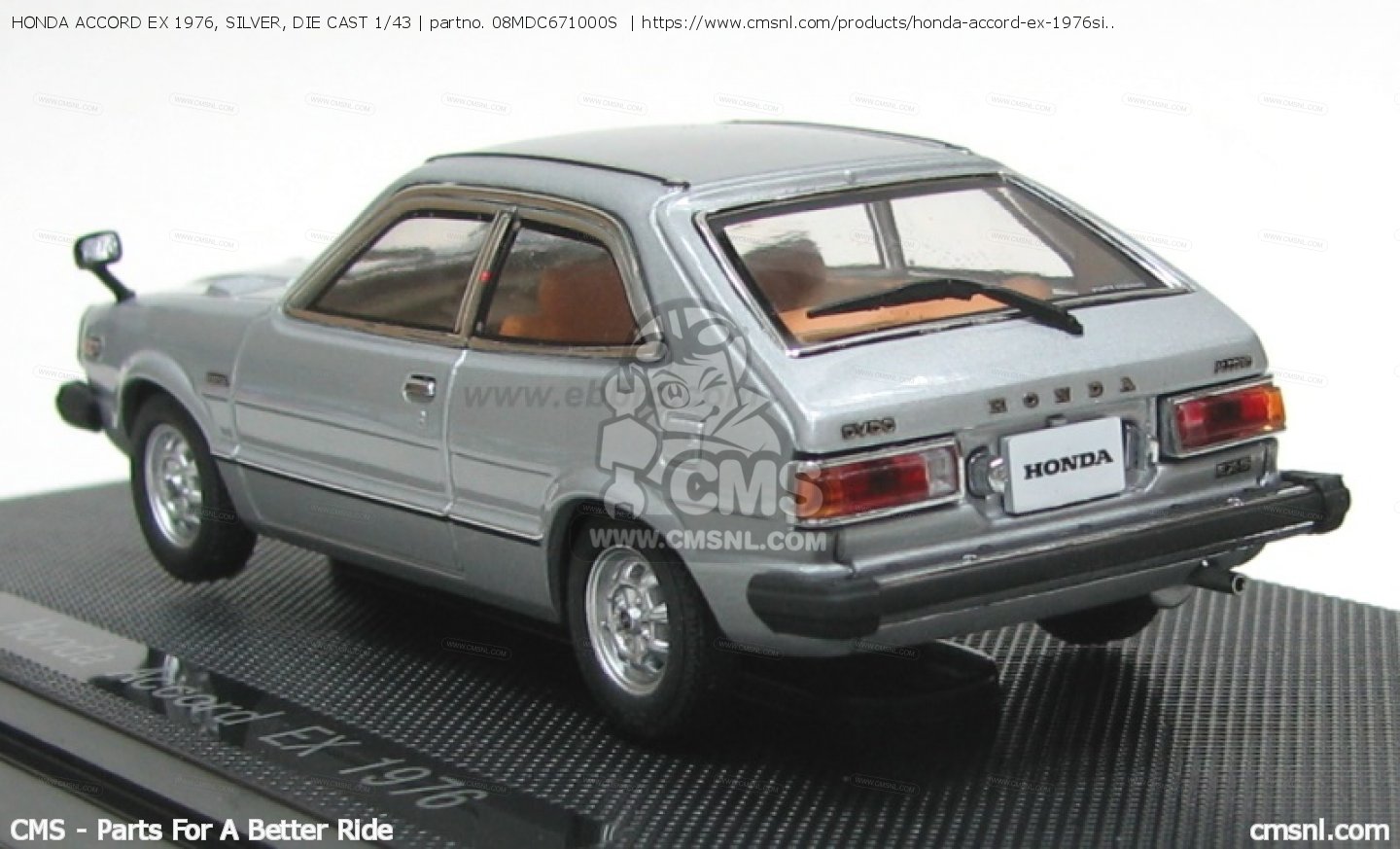 08MDC671000S: HONDA ACCORD EX 1976, SILVER, DIE CAST 1/43