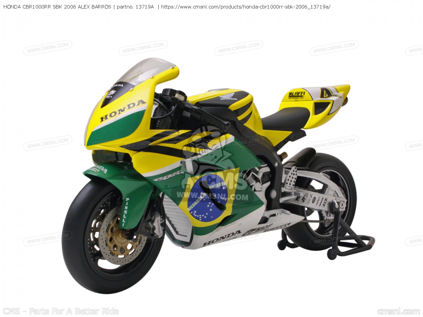 13719A: HONDA CBR1000RR SBK 2006 ALEX BARROS Honda - buy the