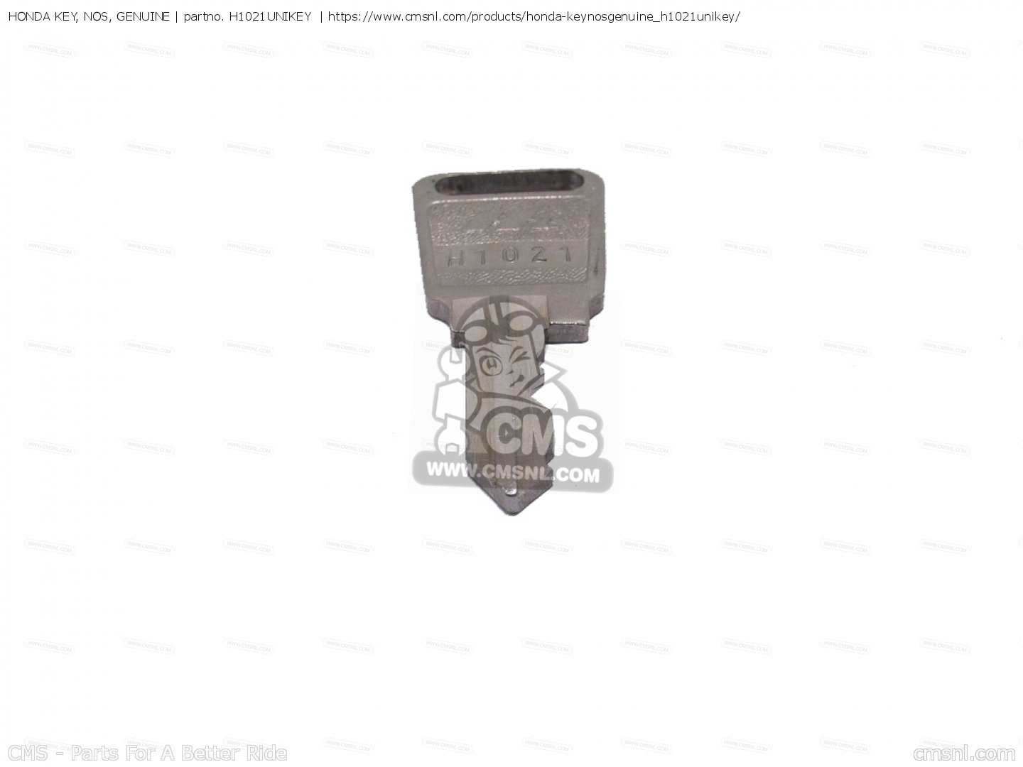 H1021UNIKEY Honda Key, Nos, Genuine Honda buy the H1021UNIKEY at CMSNL