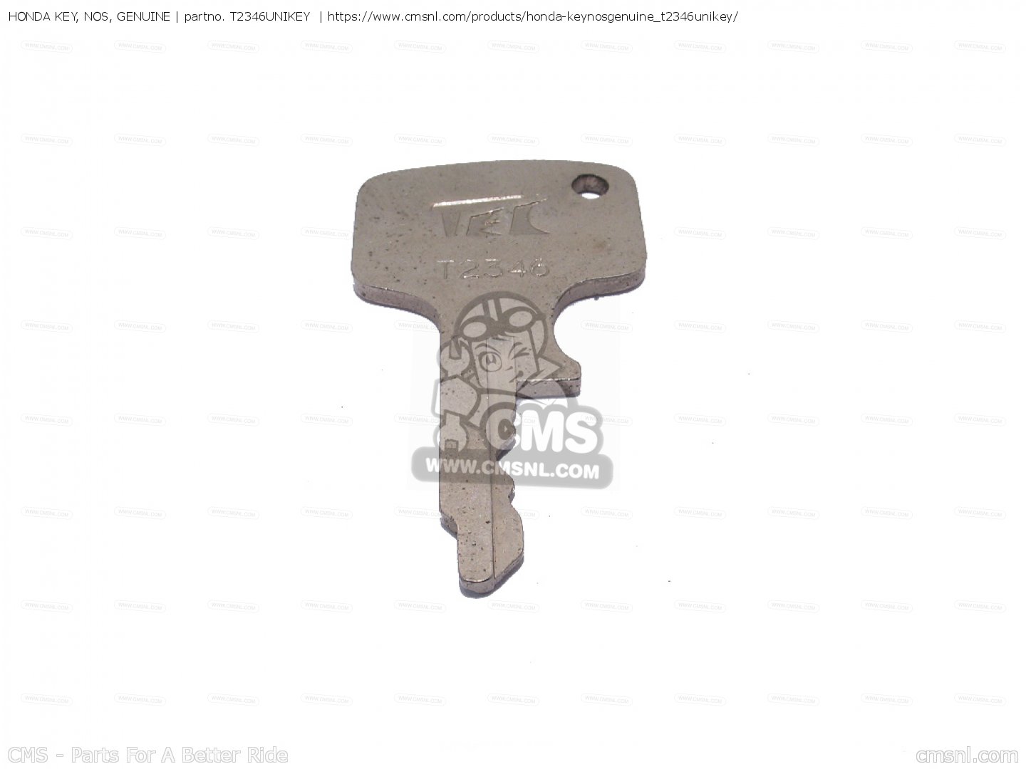 T2346UNIKEY Honda Key, Nos, Genuine Honda buy the T2346UNIKEY at CMSNL