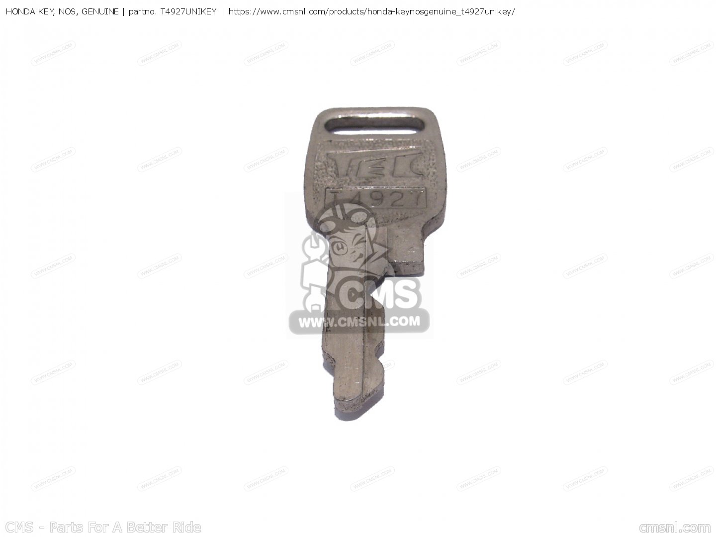 T4927UNIKEY Honda Key, Nos, Genuine Honda buy the T4927UNIKEY at CMSNL