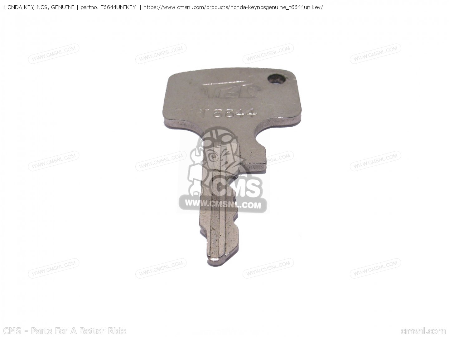 T6644UNIKEY Honda Key, Nos, Genuine Honda buy the T6644UNIKEY at CMSNL