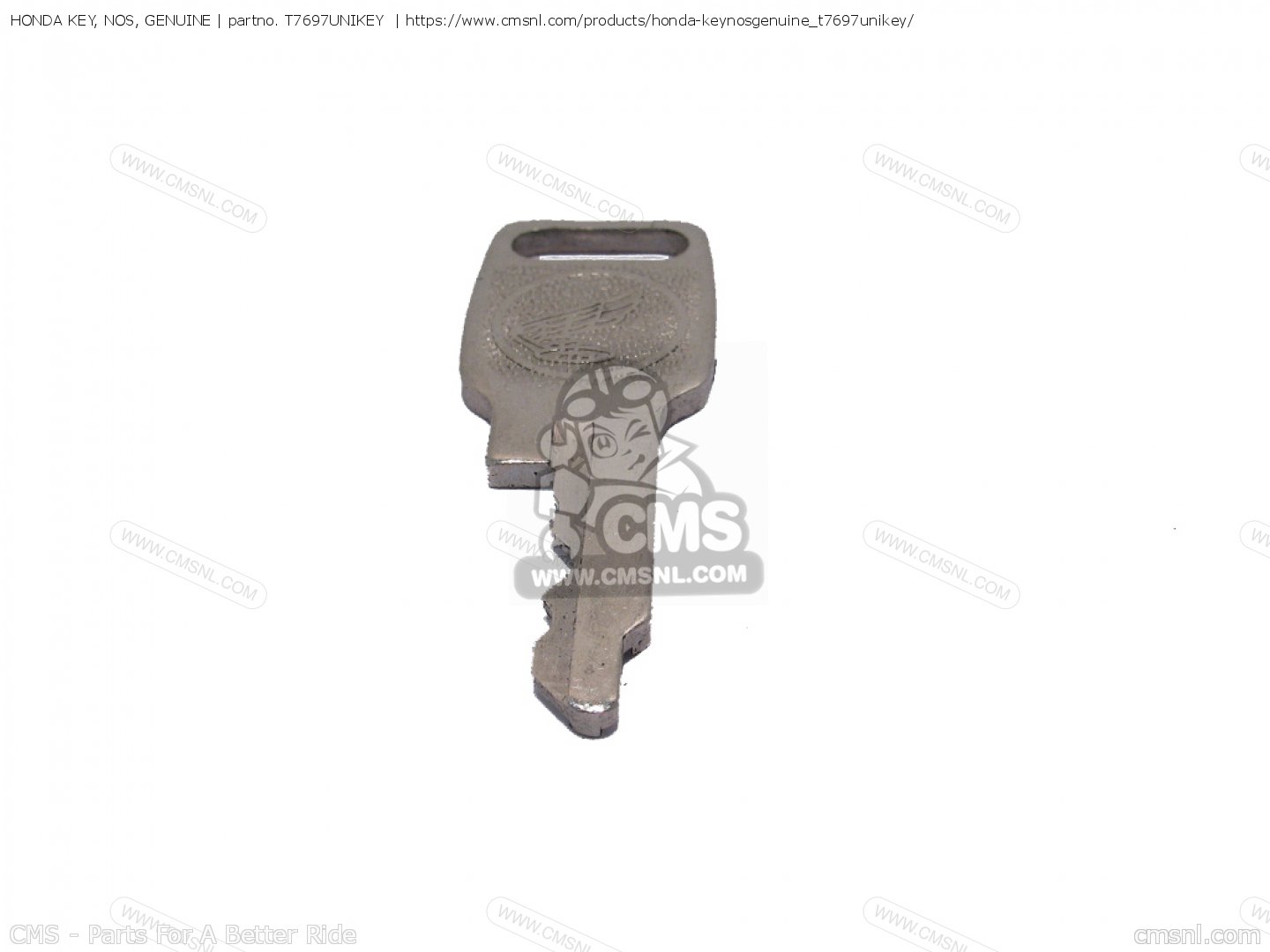 T7697UNIKEY Honda Key, Nos, Genuine Honda buy the T7697UNIKEY at CMSNL