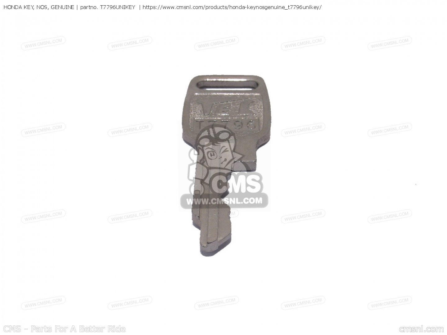 T7796UNIKEY Honda Key, Nos, Genuine Honda buy the T7796UNIKEY at CMSNL