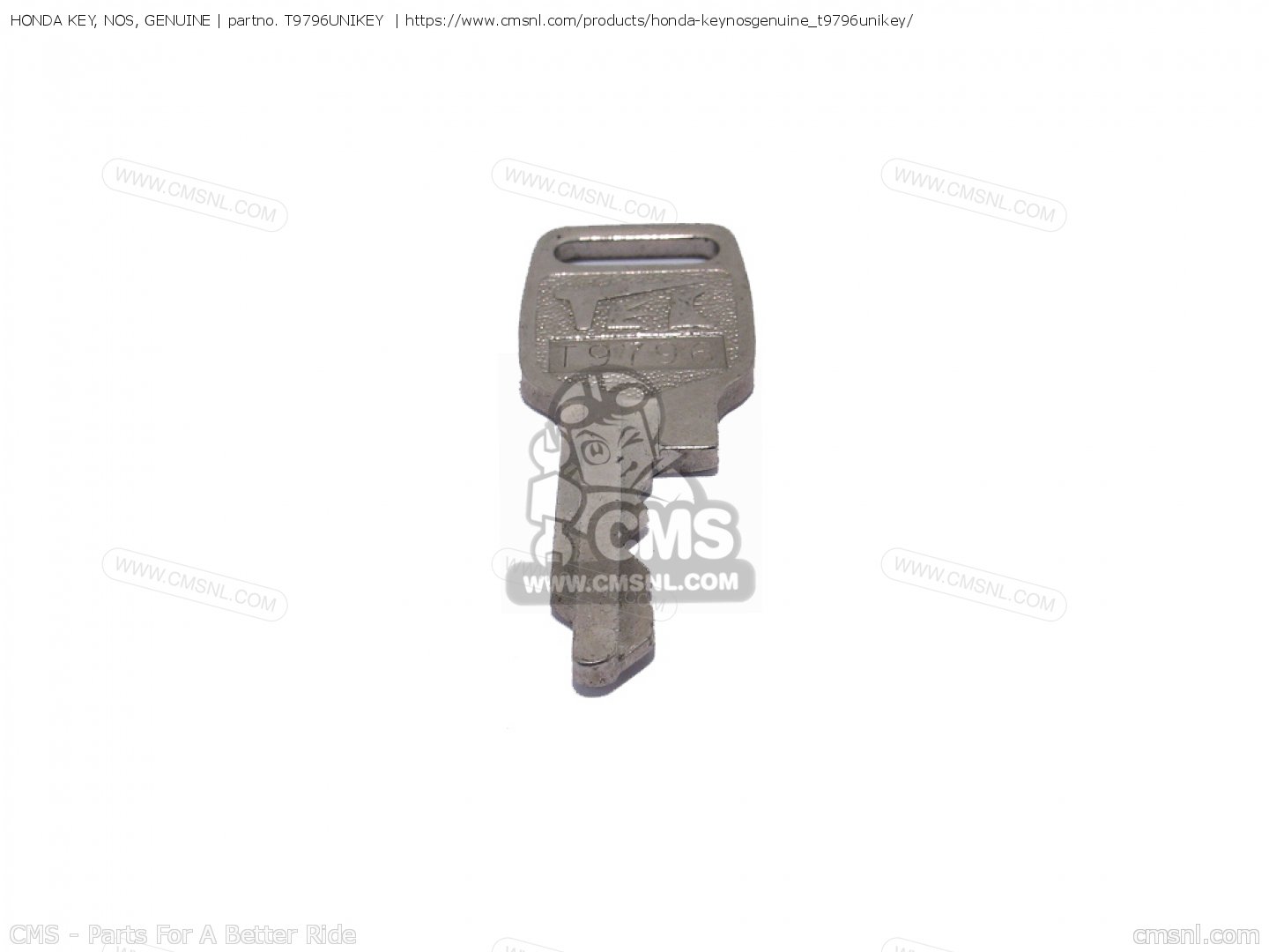 T9796UNIKEY Honda Key, Nos, Genuine Honda buy the T9796UNIKEY at CMSNL