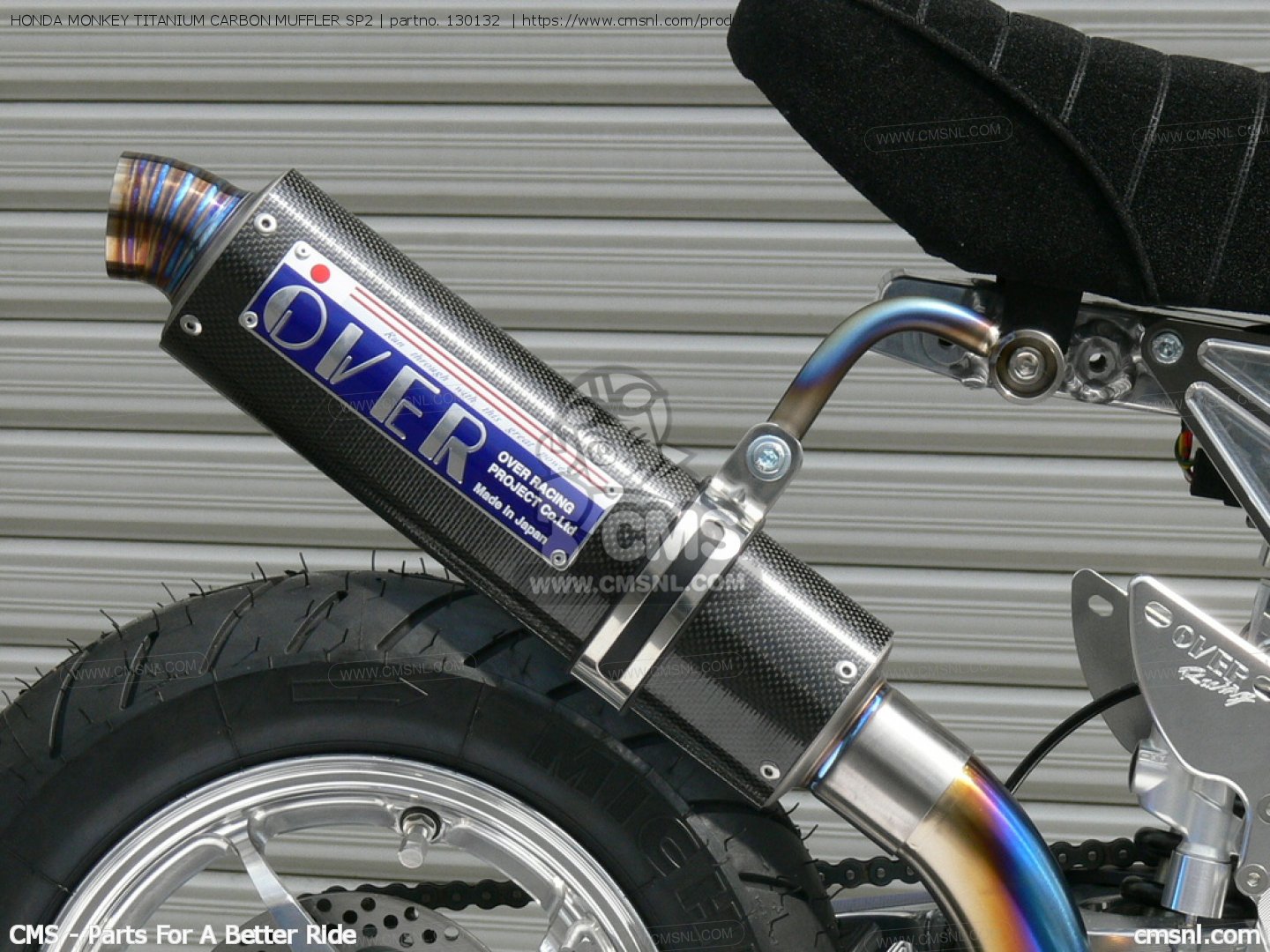 Honda Monkey Titanium Carbon Muffler Sp2 Monkey Exhausts 130132