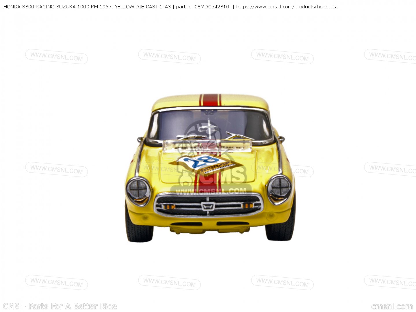 08MDC542810: HONDA S800 RACING SUZUKA 1000 KM 1967, YELLOW DIE