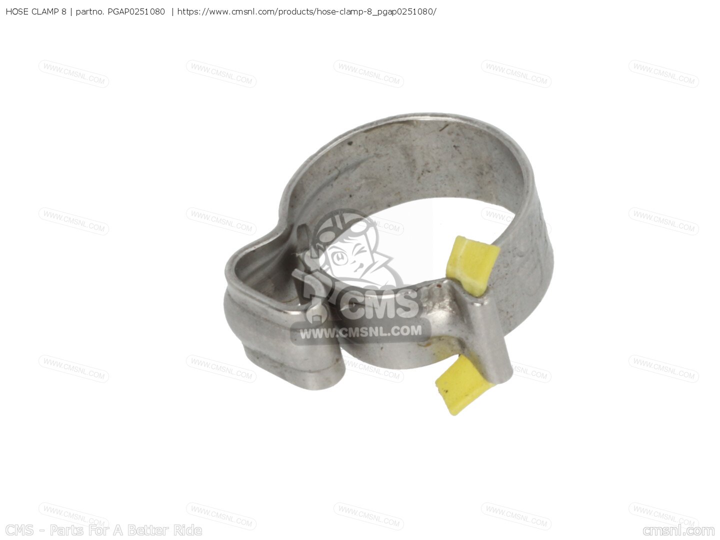 PGAP0251080 Hose Clamp 8 Piaggio Group buy the AP0251080 at CMSNL