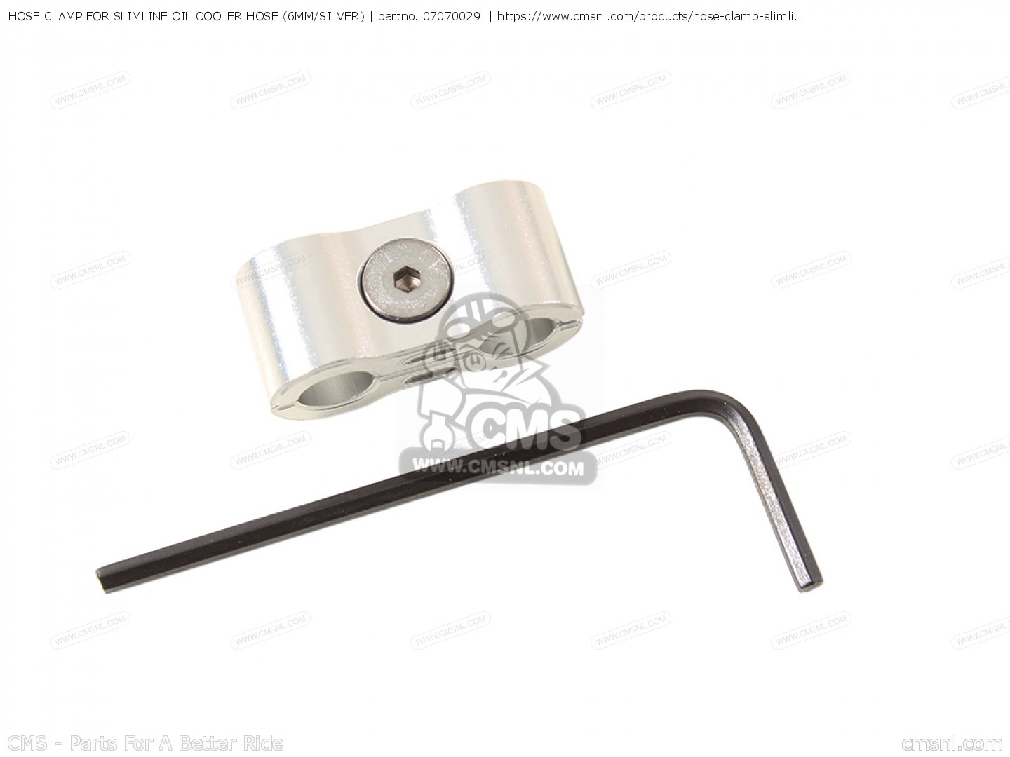 07070029 Hose Clamp For Slimline Oil Cooler Hose (6mm/silver) Takegawa