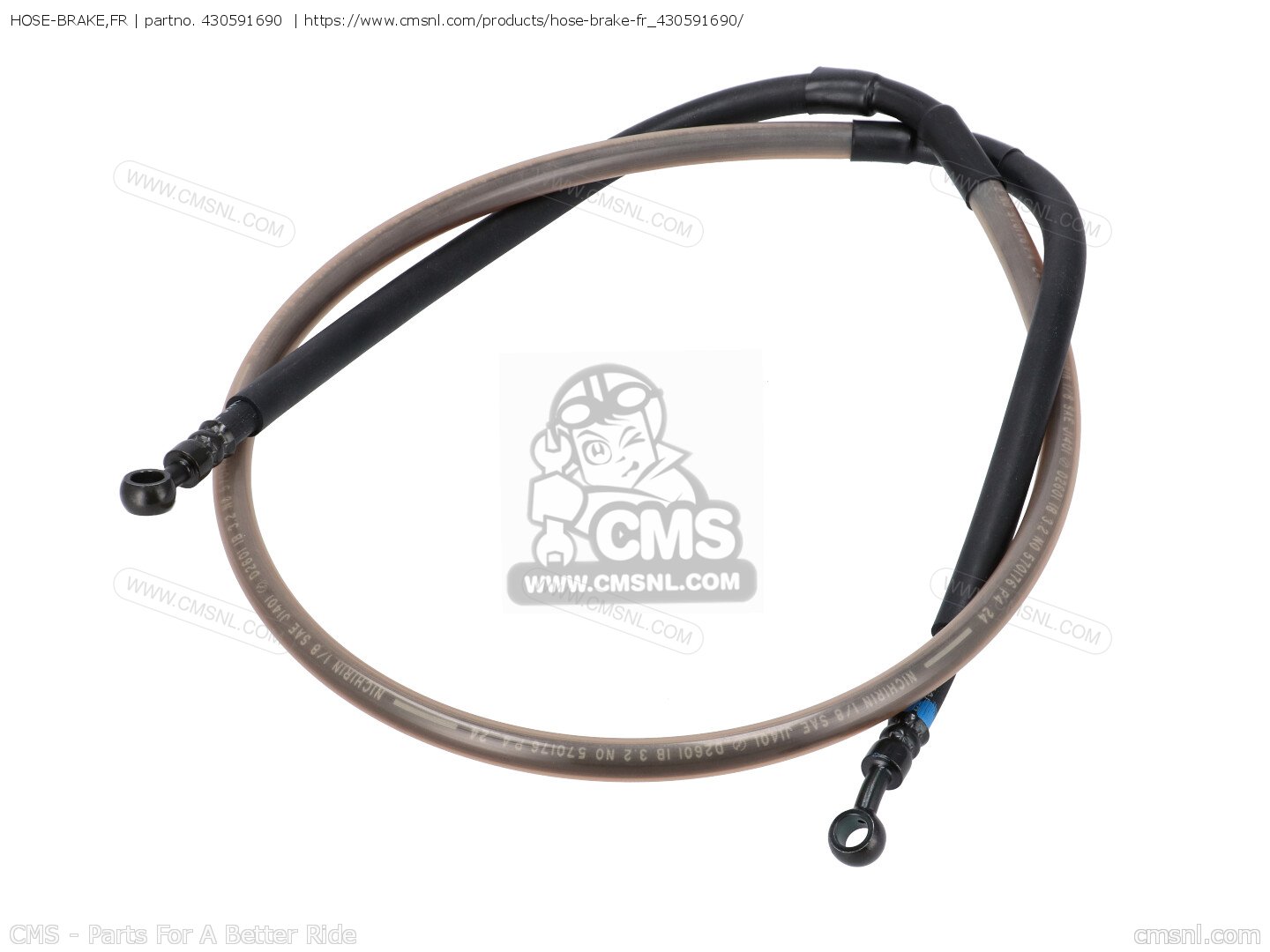 430591690: HOSE-BRAKE,FR Kawasaki - buy the 43059-1690 at CMSNL