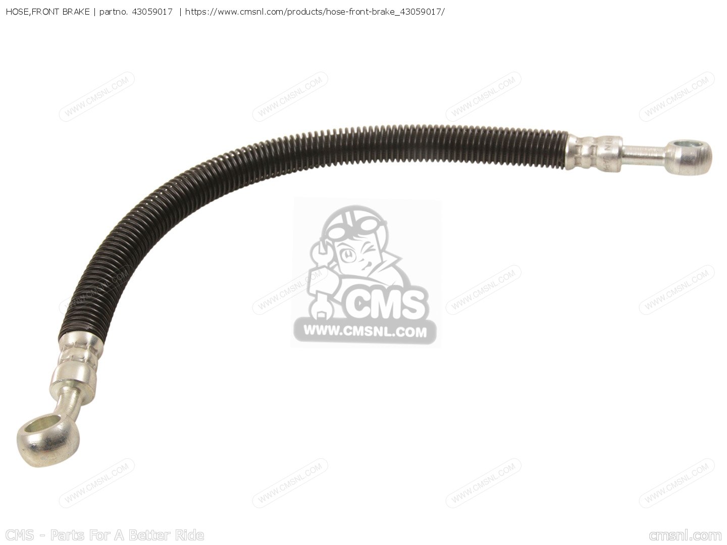 43059017: HOSE,FRONT BRAKE Kawasaki - buy the 43059-017 at CMSNL
