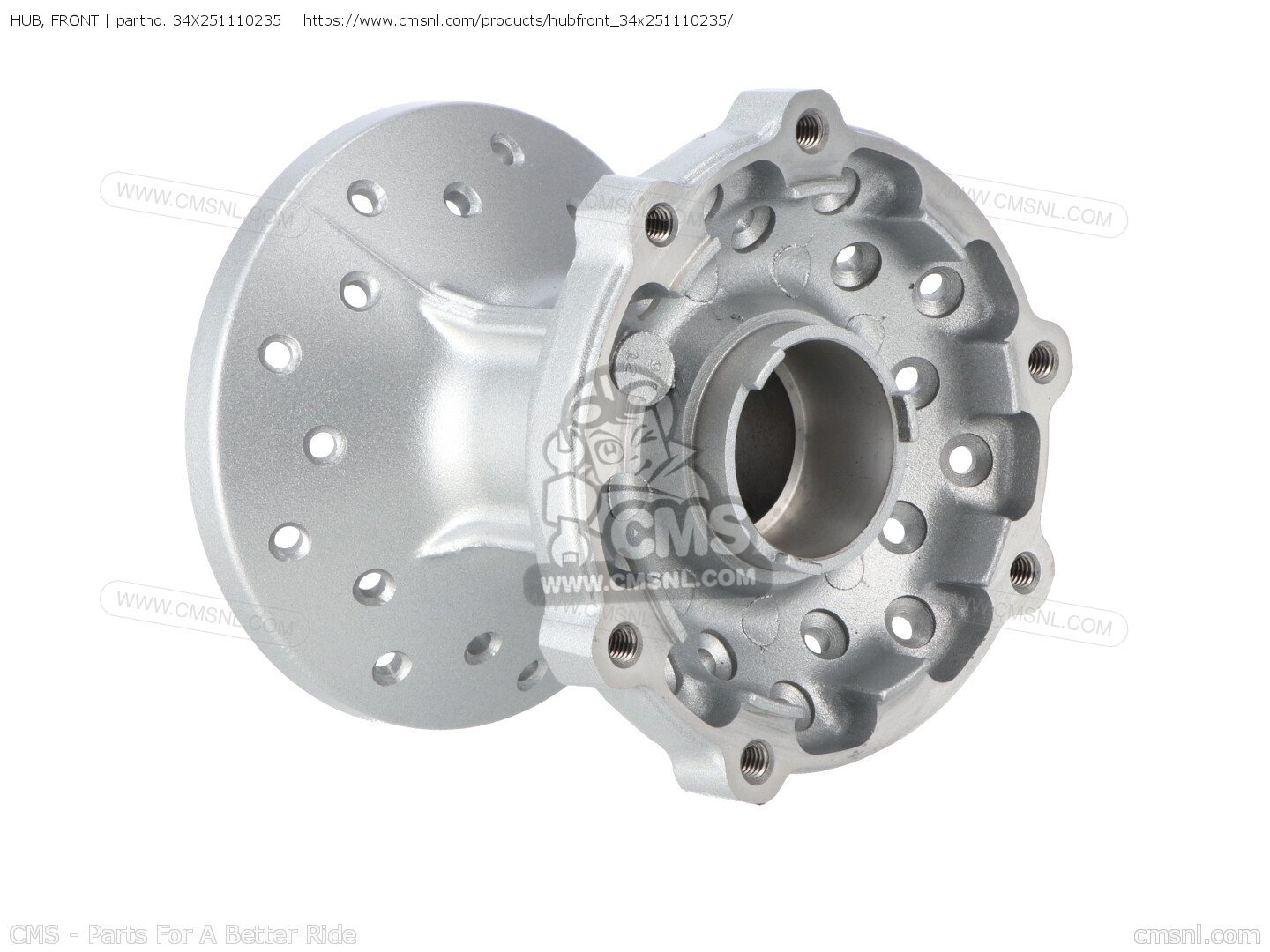 m 34X251110235: HUB, FRONT Yamaha - buy the 34X-25111-02-35 at