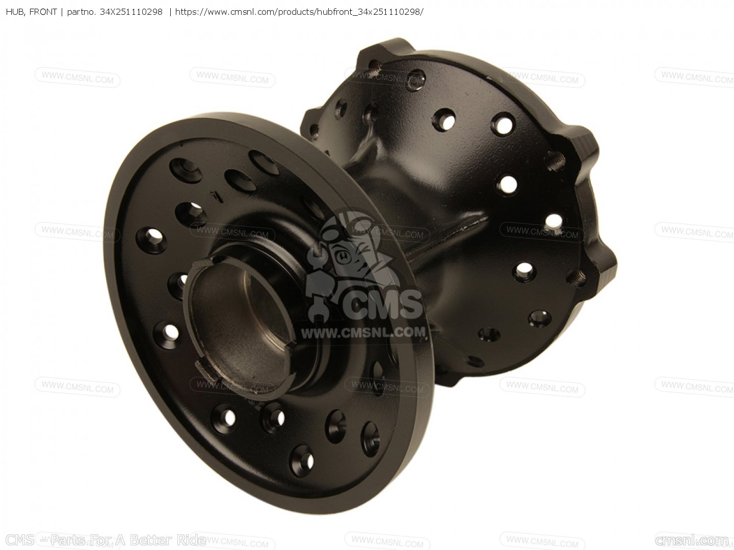 yama  34X251110298: HUB, FRONT Yamaha - buy the 34X-25111-02-98 at