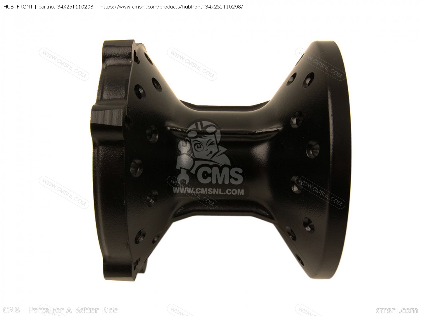 34X251110298: HUB, FRONT Yamaha - buy the 34X-25111-02-98 at