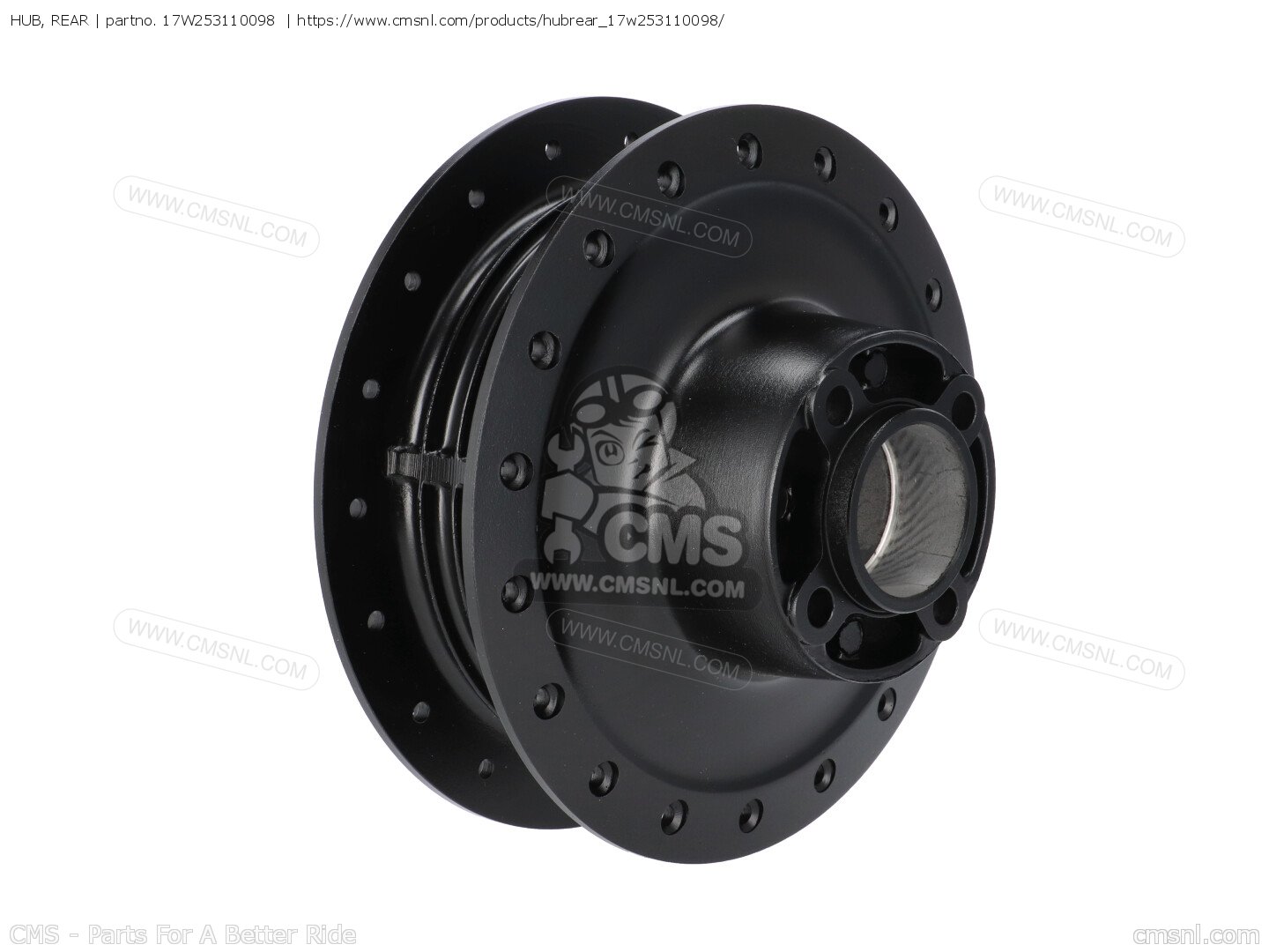 17W253110098: Hub, Rear Yamaha - buy the 17W-25311-00-98 at CMSNL