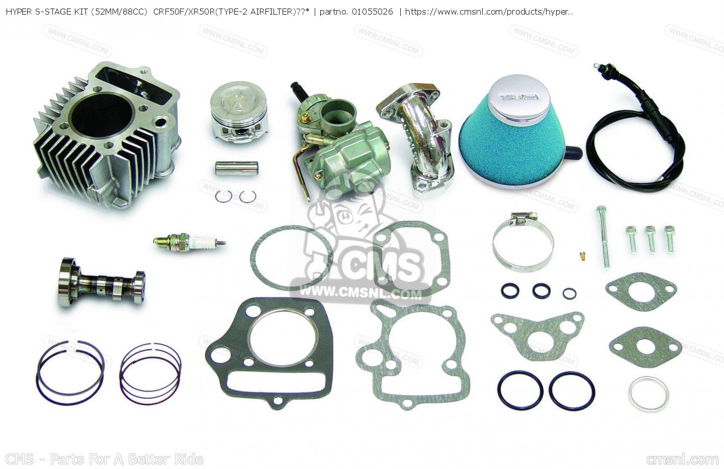 01055026: HYPER S-STAGE KIT (52MM/88CC) CRF50F/XR50R(TYPE-2 