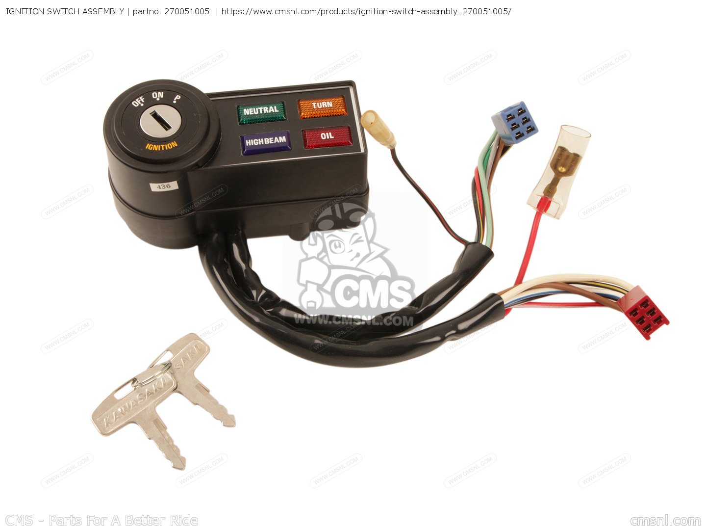 IGNITION SWITCH ASSEMBLY for KE175D4 KE175 1982 USA CANADA order at CMSNL