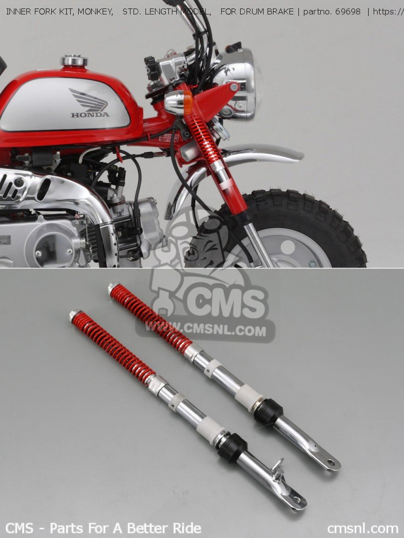 69698 Inner Fork Kit, Monkey, Std. Length Model, For Drum Brake
