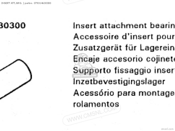 Honda INSERT ATT.,BRG. 079314630300