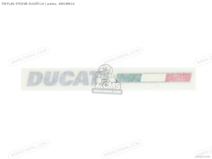 Ducati ITA FLAG STICKER DUCATI LH 43818961A