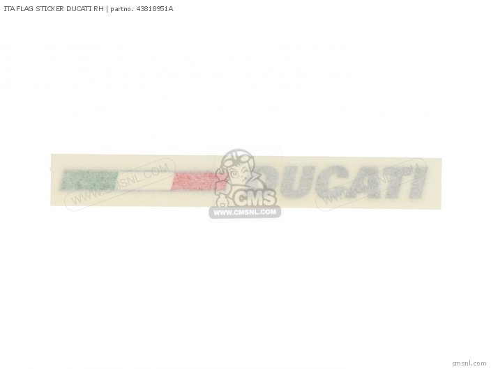 Ducati ITA FLAG STICKER DUCATI RH 43818951A