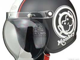 JM1A MONKEY HELMET BLACK-WHITE SIZE LARGE JM1A MONKEY HELMET BLACK-WHITE SIZE LARGE