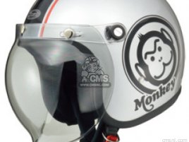 JM1A MONKEY HELMET SILVER-BLACK, SIZE MEDIUM JM1A MONKEY HELMET SILVER-BLACK, SIZE MEDIUM