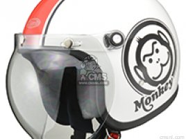 JM1A MONKEY HELMET WHITE-RED SIZE MEDIUM JM1A MONKEY HELMET WHITE-RED SIZE MEDIUM