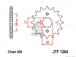JT FRONT SPROCKET 1264.15 JT FRONT SPROCKET 1264.15