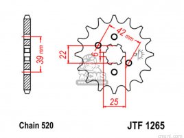 JT FRONT SPROCKET 1265.13 JT FRONT SPROCKET 1265.13