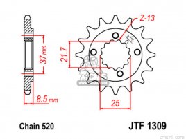 JT FRONT SPROCKET 1309.15 JT FRONT SPROCKET 1309.15