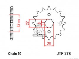 JT FRONT SPROCKET 278.18 JT FRONT SPROCKET 278.18