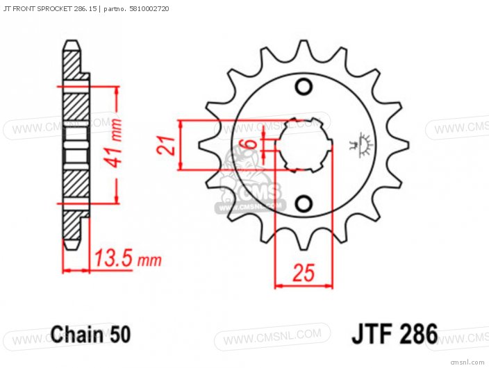 Tsubaki JT FRONT SPROCKET 286.15 5810002720