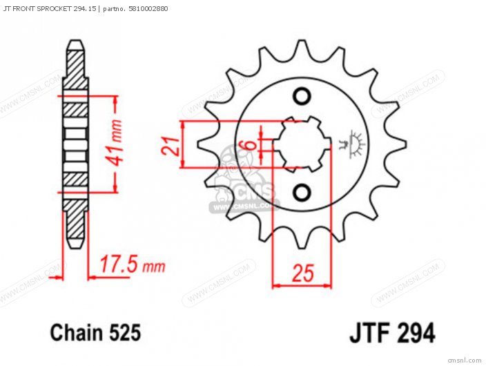 Tsubaki JT FRONT SPROCKET 294.15 5810002880 Tsubaki JT FRONT SPROCKET 294.15 5810002880