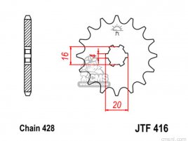 JT FRONT SPROCKET 416.13 JT FRONT SPROCKET 416.13