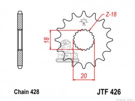 JT FRONT SPROCKET 426.12 JT FRONT SPROCKET 426.12