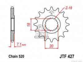 JT FRONT SPROCKET 427.11 JT FRONT SPROCKET 427.11
