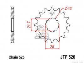 JT FRONT SPROCKET 520.17 JT FRONT SPROCKET 520.17