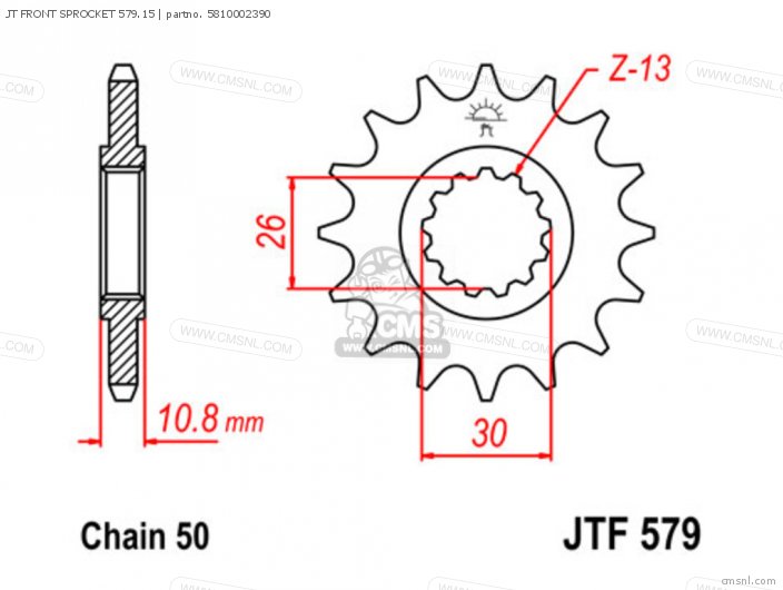 Tsubaki JT FRONT SPROCKET 579.15 5810002390