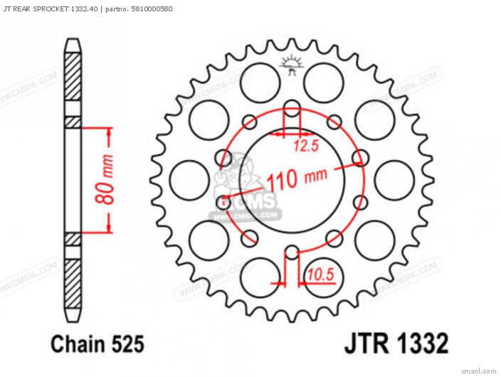 Jt Rear Sprocket 1332.40 photo