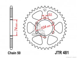 JT REAR SPROCKET 481.42をTsubakiに - CMSNLで注文