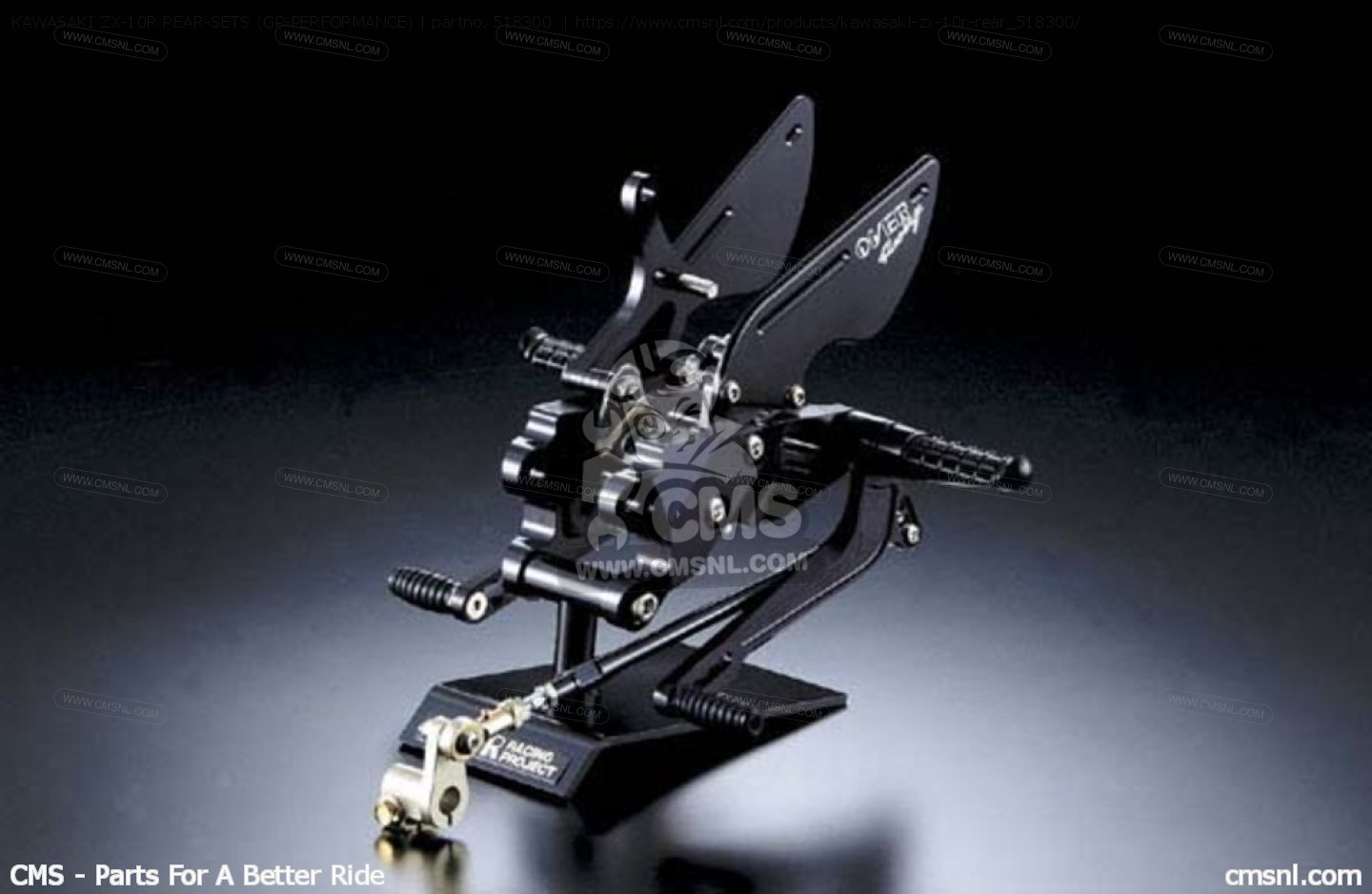 KAWASAKI ZX-10R REAR-SETS (GP-PERFORMANCE) for Over Racing