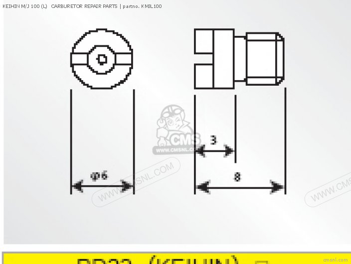 Takegawa KEIHIN M/J 100 (L)  CARBURETOR REPAIR PARTS KMJL100