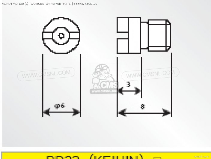 Takegawa KEIHIN M/J 120 (L)  CARBURETOR REPAIR PARTS KMJL120