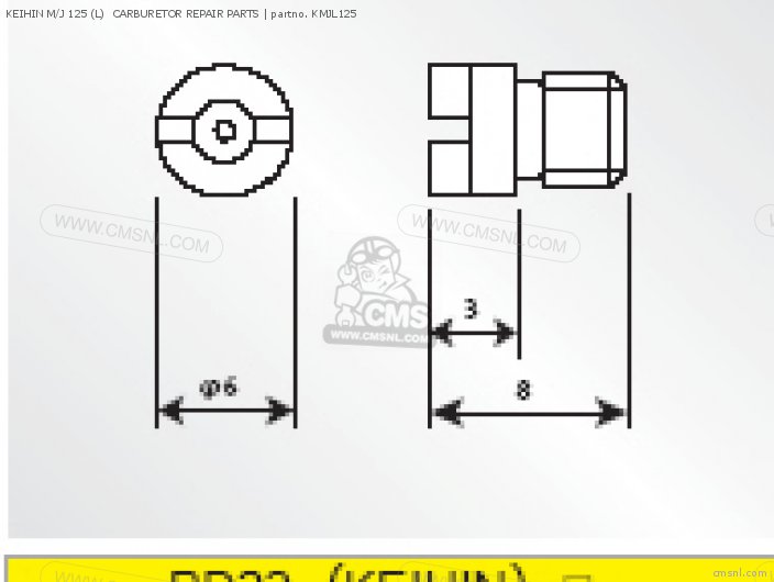 Takegawa KEIHIN M/J 125 (L)  CARBURETOR REPAIR PARTS KMJL125