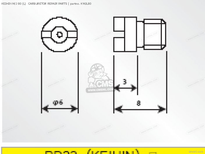 Takegawa KEIHIN M/J 80 (L)  CARBURETOR REPAIR PARTS KMJL80