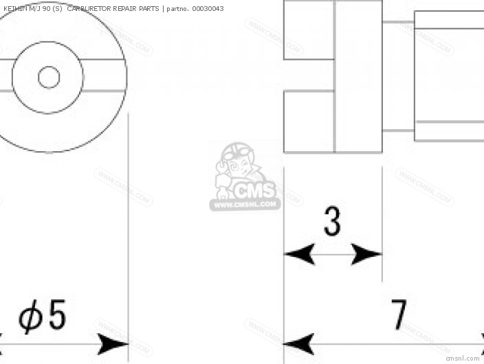 Takegawa KEIHIN M/J 90 (S)  CARBURETOR REPAIR PARTS 00030043