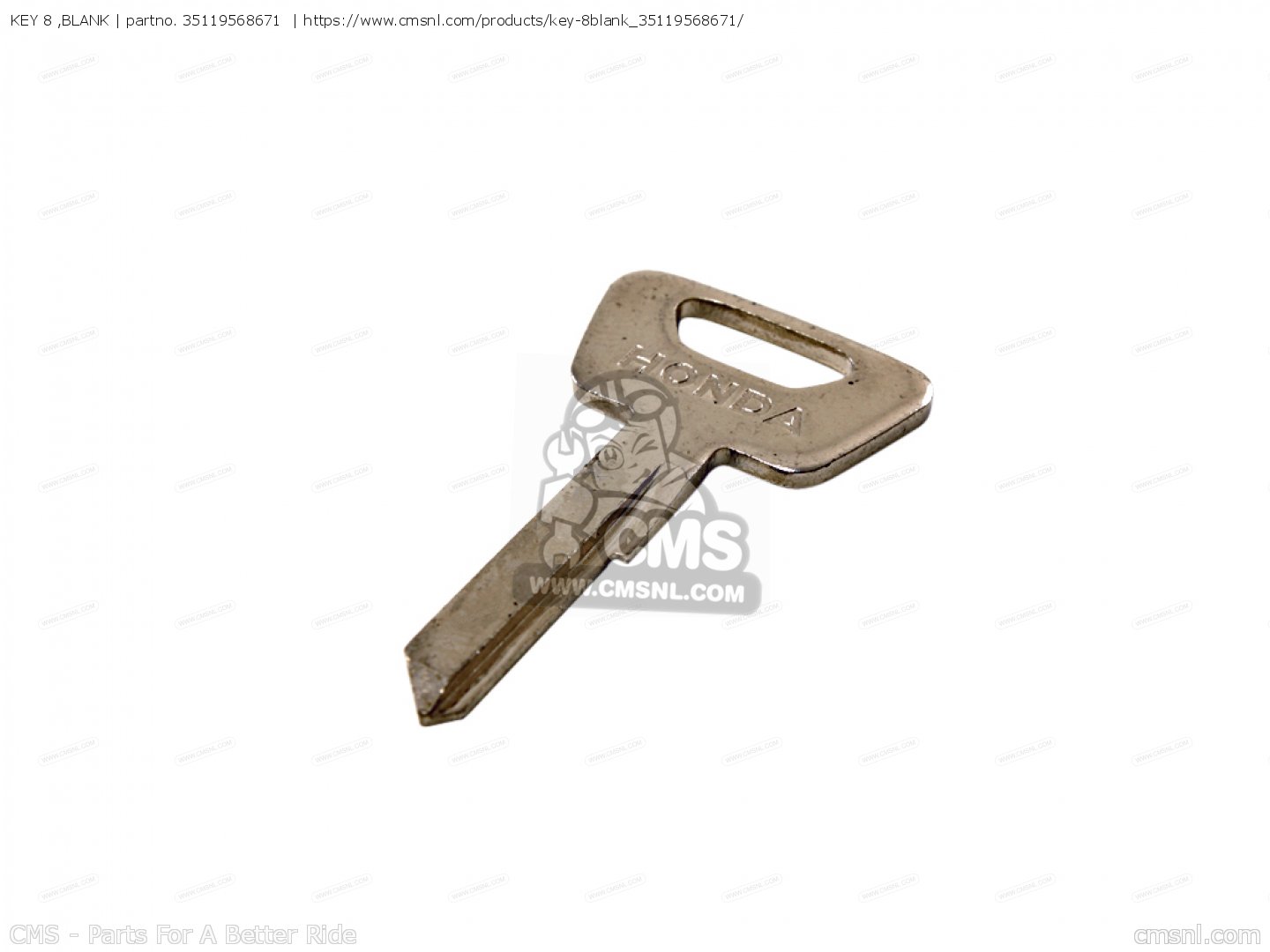 KEY 8 ,BLANK for Honda - order at CMSNL
