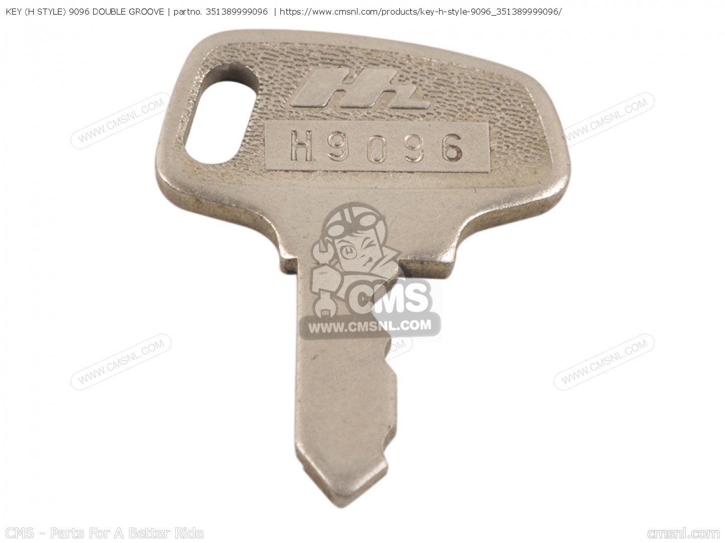 351389999096: Key (h Style) 9096 Double Groove Honda - buy the 